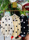LALUNE Polka Dots Long Shirts
